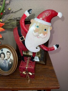 Festive Red Santa Figurine Holiday Decor by